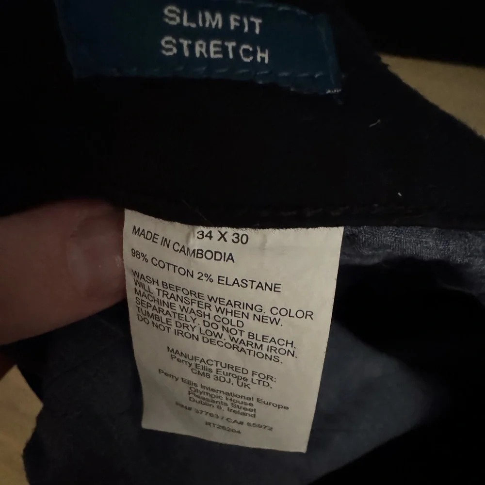 Perry Ellis men’s black work pants